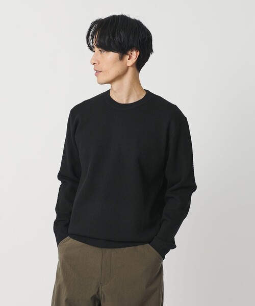 ウォッシャブルウール ツイル クルーネック ニット 手洗い可能（ニット