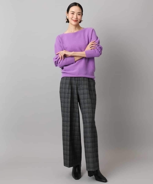 MICHEL KLEIN(ミッシェル・クラン)の「2WAYストレッチチェックワイドパンツ(その他パンツ・レディース・ライトグレー/ブラック・38)」の16枚目の写真