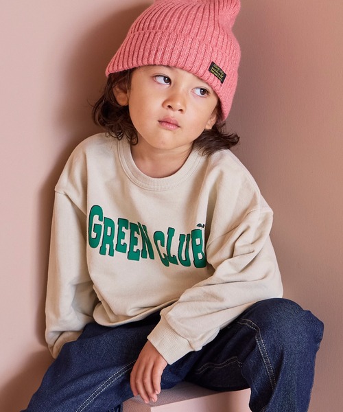 Life Support Products（ライフサポートプロダクツ）の「ウラケカレッジスウェット（スウェット・キッズ・チャコール/オレンジ/イエロー/ホワイト系その他/オフホワイト/ライトブルー・80/90/95/100/110/120/130/140/150）」の2枚目の写真