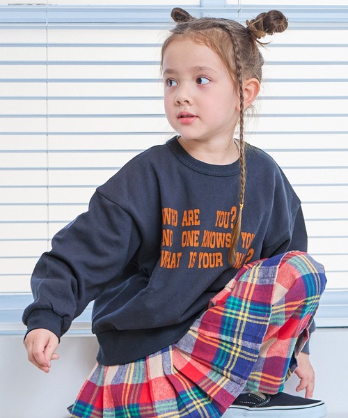 Life Support Products（ライフサポートプロダクツ）の「ウラケカレッジスウェット（スウェット・キッズ・チャコール/オレンジ/イエロー/ホワイト系その他/オフホワイト/ライトブルー・80/90/95/100/110/120/130/140/150）」の4枚目の写真