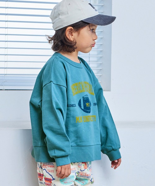 Life Support Products（ライフサポートプロダクツ）の「ウラケカレッジスウェット（スウェット・キッズ・チャコール/オレンジ/イエロー/ホワイト系その他/オフホワイト/ライトブルー・80/90/95/100/110/120/130/140/150）」の5枚目の写真