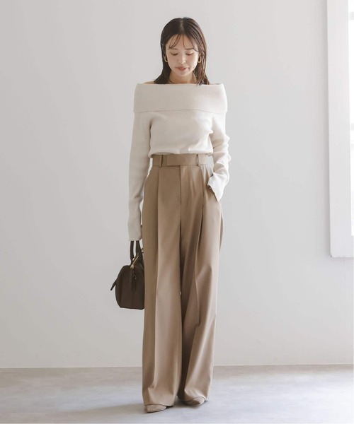 Noble（ノーブル）の「《追加2》エステルツイルストレッチスラックスパンツ（スラックス・レディース・モカ・38/36/34/40）」の4枚目の写真