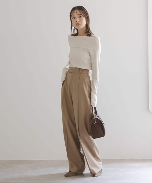 Noble（ノーブル）の「《追加2》エステルツイルストレッチスラックスパンツ（スラックス・レディース・モカ・38/36/34/40）」の14枚目の写真