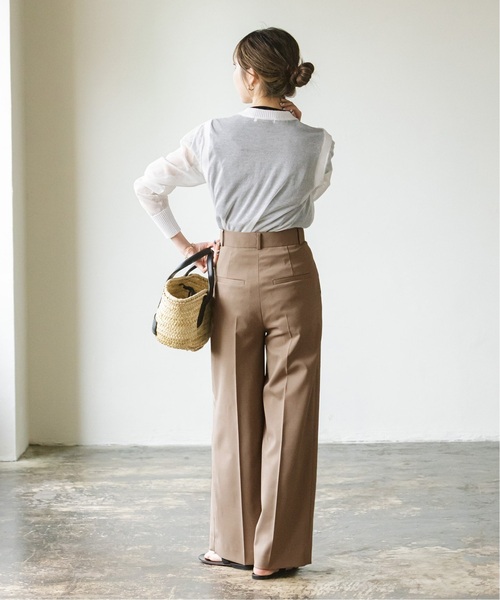 Noble（ノーブル）の「《追加2》エステルツイルストレッチスラックスパンツ（スラックス・レディース・モカ・38/36/34/40）」の19枚目の写真