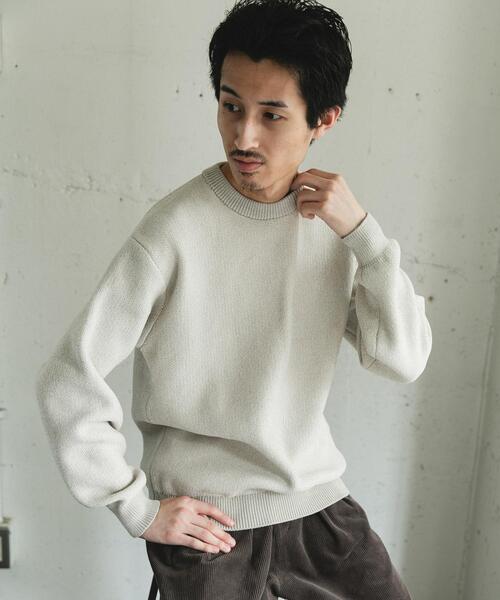 URBAN RESEARCH DOORS（アーバンリサーチドアーズ）の「ジャガードモールニットプルオーバー（ニット/セーター・メンズ・ライトブラウン/ブルー/ブラック/ライトベージュ・LARGE/MEDIUM）」の3枚目の写真