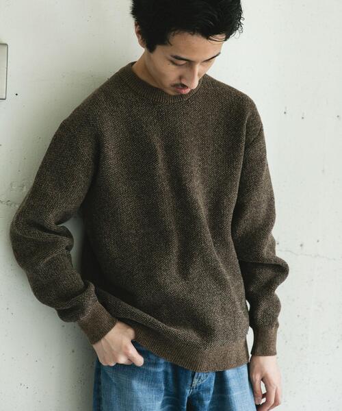 URBAN RESEARCH DOORS（アーバンリサーチドアーズ）の「ジャガードモールニットプルオーバー（ニット/セーター・メンズ・ライトブラウン/ブルー/ブラック/ライトベージュ・LARGE/MEDIUM）」の2枚目の写真