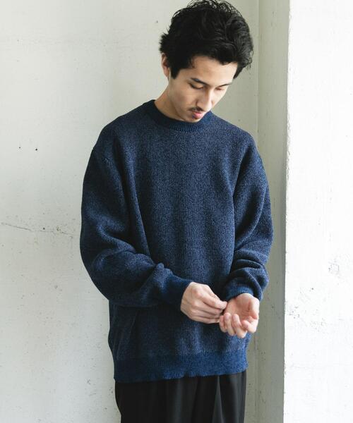 URBAN RESEARCH DOORS（アーバンリサーチドアーズ）の「ジャガードモールニットプルオーバー（ニット/セーター・メンズ・ライトブラウン/ブルー/ブラック/ライトベージュ・LARGE/MEDIUM）」の18枚目の写真