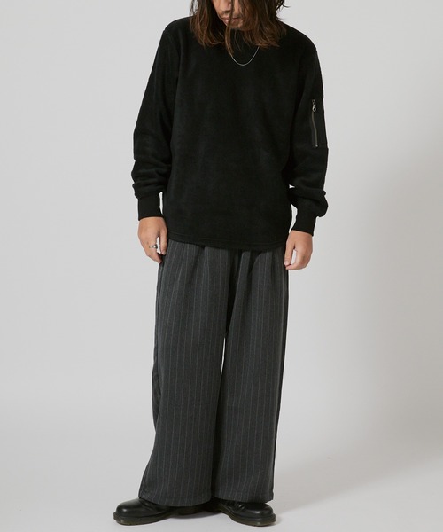 FLISTFIA（フリストフィア）の「FLISTFIA Arm Zip Pull Over / AZ01016（スウェット・メンズ・ブラック/オリーブ・2/3）」の7枚目の写真