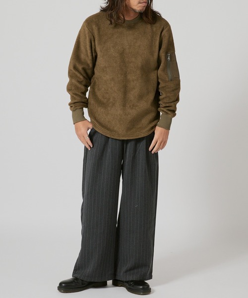 FLISTFIA（フリストフィア）の「FLISTFIA Arm Zip Pull Over / AZ01016（スウェット・メンズ・ブラック/オリーブ・2/3）」の14枚目の写真