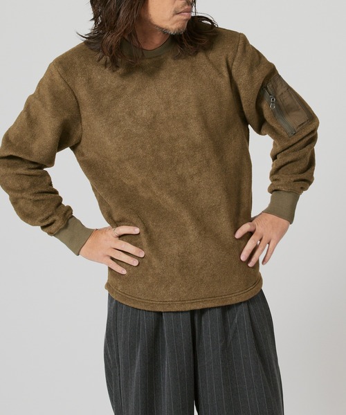 FLISTFIA（フリストフィア）の「FLISTFIA Arm Zip Pull Over / AZ01016（スウェット・メンズ・ブラック/オリーブ・2/3）」の11枚目の写真