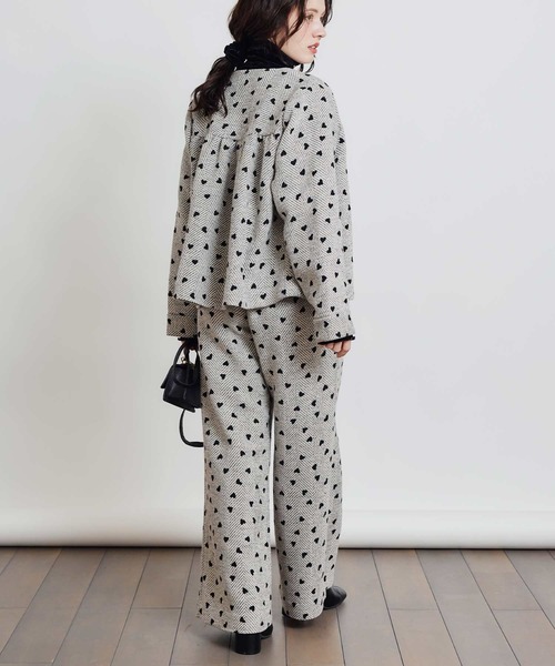 PICCIN（ピッチン）の「【セットアップ可能】フロッキーハートヘリンボーンパンツ（その他パンツ・レディース・モカ/ベージュ・M）」の17枚目の写真