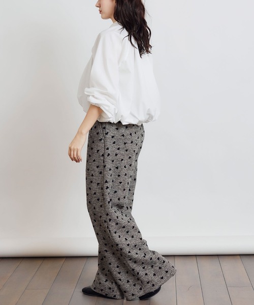 PICCIN（ピッチン）の「【セットアップ可能】フロッキーハートヘリンボーンパンツ（その他パンツ・レディース・モカ/ベージュ・M）」の7枚目の写真