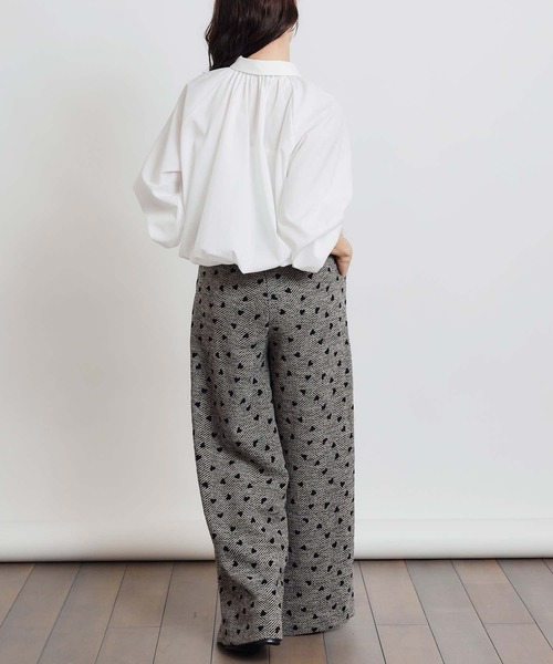 PICCIN（ピッチン）の「【セットアップ可能】フロッキーハートヘリンボーンパンツ（その他パンツ・レディース・モカ/ベージュ・M）」の8枚目の写真