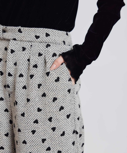 PICCIN（ピッチン）の「【セットアップ可能】フロッキーハートヘリンボーンパンツ（その他パンツ・レディース・モカ/ベージュ・M）」の22枚目の写真