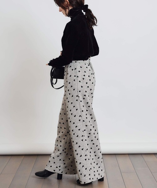PICCIN（ピッチン）の「【セットアップ可能】フロッキーハートヘリンボーンパンツ（その他パンツ・レディース・モカ/ベージュ・M）」の19枚目の写真
