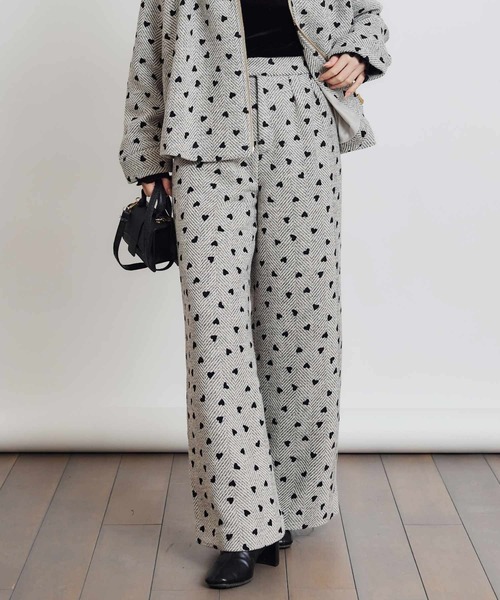 PICCIN（ピッチン）の「【セットアップ可能】フロッキーハートヘリンボーンパンツ（その他パンツ・レディース・モカ/ベージュ・M）」の14枚目の写真