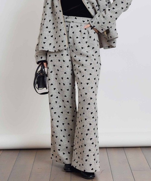 PICCIN（ピッチン）の「【セットアップ可能】フロッキーハートヘリンボーンパンツ（その他パンツ・レディース・モカ/ベージュ・M）」の11枚目の写真
