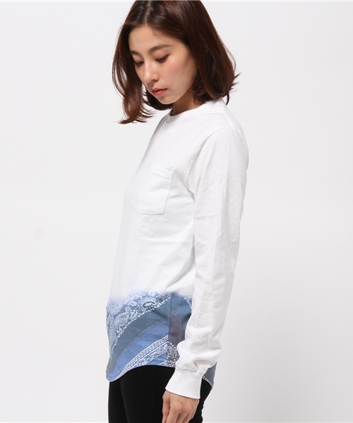 OUTLET(アウトレット)の「【Ciaopanic】レイヤード用転写プリントロング(Tシャツ/カットソー・レディース・その他1/レッド/ブルー・FREE)」の11枚目の写真
