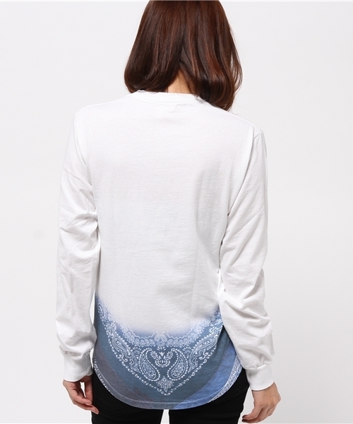OUTLET(アウトレット)の「【Ciaopanic】レイヤード用転写プリントロング(Tシャツ/カットソー・レディース・その他1/レッド/ブルー・FREE)」の4枚目の写真