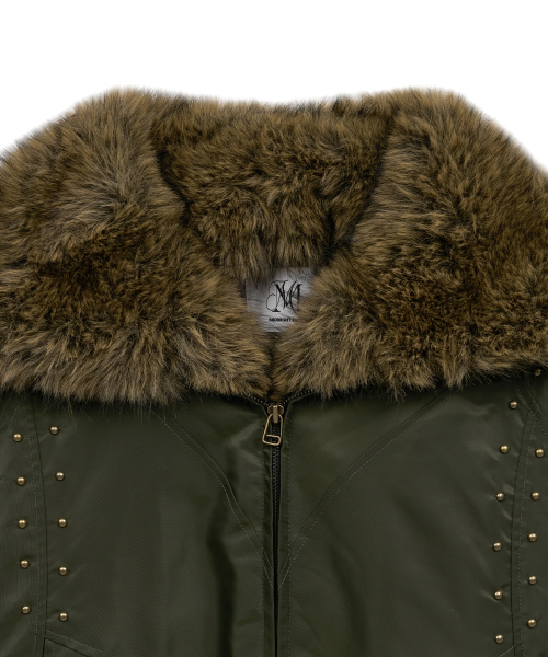 Midnight Move(ミッドナイトムーブ)の「fur ny jumper (khaki)(その他アウター・レディース・その他・FREE)」の2枚目の写真