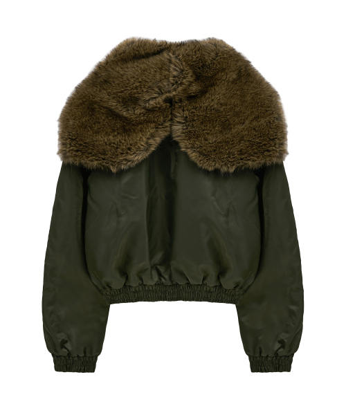 Midnight Move(ミッドナイトムーブ)の「fur ny jumper (khaki)(その他アウター・レディース・その他・FREE)」の3枚目の写真