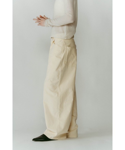 Knuth Marf（クヌースマーフ）の「K motif velveteen pants(unisex)（その他パンツ・レディース・グリーン系その他/ブラック/アイボリー・X-SMALL/SMALL/MEDIUM）」の5枚目の写真