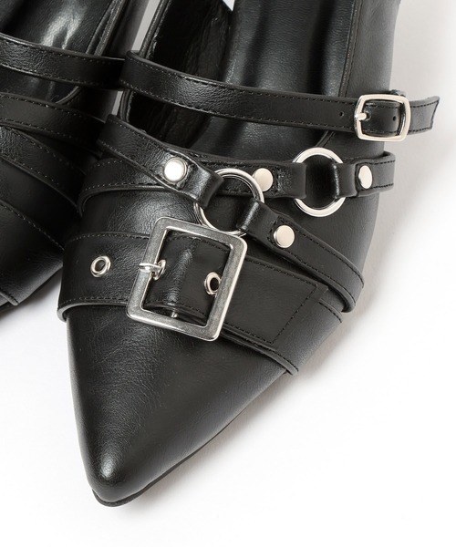 3.3 Field Trip （3.3フィールドトリップ）の「3.3 Field Trip／ベルトデザインミュール（パンプス・レディース・オフホワイト/ブラック/カモフラージュ/グレー系カモフラージュ/その他2・MEDIUM/LARGE）」の10枚目の写真