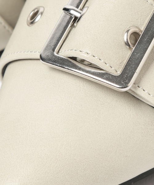 3.3 Field Trip （3.3フィールドトリップ）の「3.3 Field Trip／ベルトデザインミュール（パンプス・レディース・オフホワイト/ブラック/カモフラージュ/グレー系カモフラージュ/その他2・MEDIUM/LARGE）」の11枚目の写真