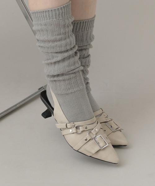 3.3 Field Trip （3.3フィールドトリップ）の「3.3 Field Trip／ベルトデザインミュール（パンプス・レディース・オフホワイト/ブラック/カモフラージュ/グレー系カモフラージュ/その他2・MEDIUM/LARGE）」の16枚目の写真