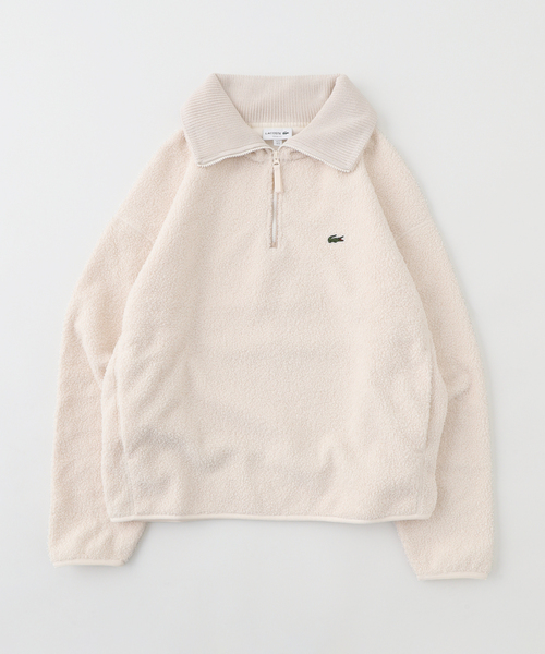 LACOSTE(ラコステ)の「LACOSTE / ラコステ BOA HALF ZIP(その他トップス・メンズ・アイボリー/ブラウン・4/3)」の1枚目の写真