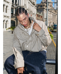 STEEPC（スティップ）の「ボックスチェッククロップジャケット（MA-1）」