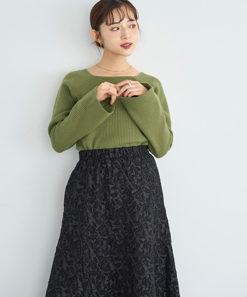 mil（ミル）の「ふくれジャガード セミマーメイドスカート【585121】（スカート・レディース・ブラウン/ブラック・XS/S）」の7枚目の写真
