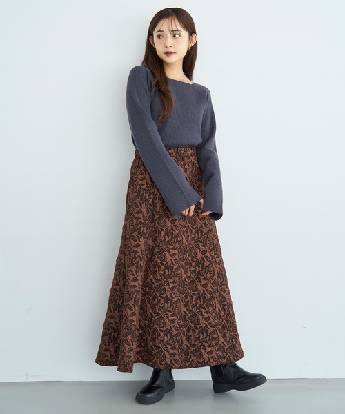 mil（ミル）の「ふくれジャガード セミマーメイドスカート【585121】（スカート・レディース・ブラウン/ブラック・XS/S）」の13枚目の写真