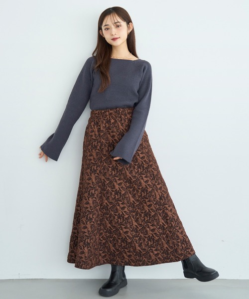mil（ミル）の「ふくれジャガード セミマーメイドスカート【585121】（スカート・レディース・ブラウン/ブラック・XS/S）」の14枚目の写真