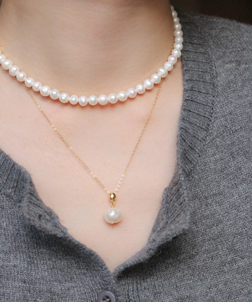 WEB限定】淡水パールペンダント（ネックレス）｜NOIR DE POUPEE（ノ