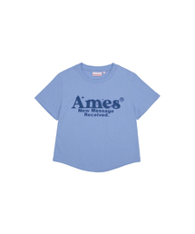 AMESWORLDWIDE | ROUND HEM CROP TEE BLUE(Tシャツ/カットソー)