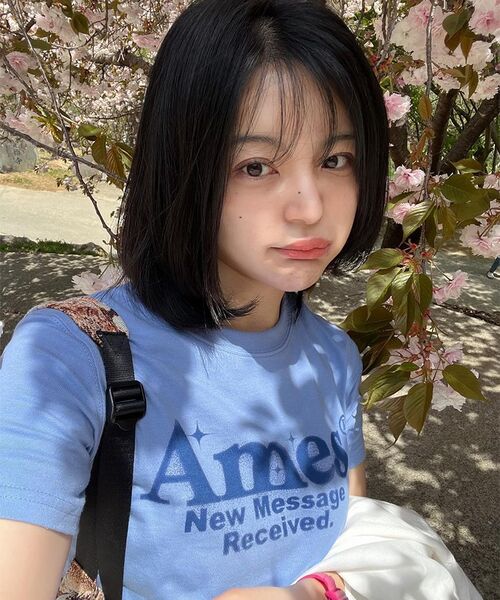 AMESWORLDWIDE(アメスワールドワイド)の「ROUND HEM CROP TEE BLUE(Tシャツ/カットソー・レディース・その他・FREE)」の16枚目の写真