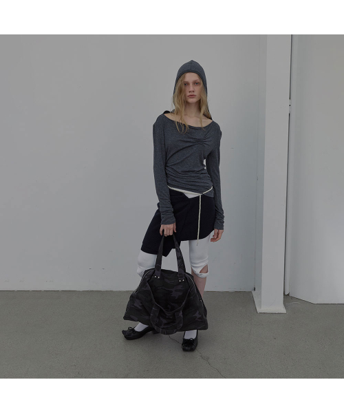 LCDC TM（エルシーディーシーティーエム）の「LAYERED CAMO TOTE BAG (DARK GREY)（ショルダーバッグ・レディース・その他・OS）」の4枚目の写真