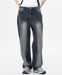 GRAYBLVD（グレイブラバット）の「ラファエルワイドブラシデニムパンツ GJADP91 (ブラック)（デニムパンツ）」