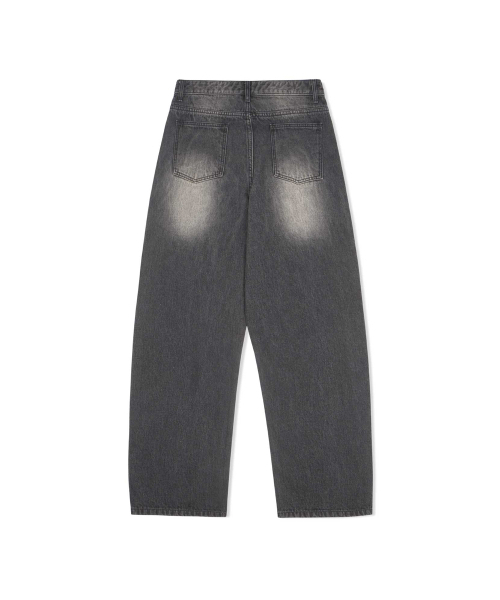 GRAYBLVD（グレイブラバット）の「ラファエルワイドブラシデニムパンツ GJADP91 (ブラック)（デニムパンツ・レディース・その他・LARGE/MEDIUM/X-LARGE）」の2枚目の写真