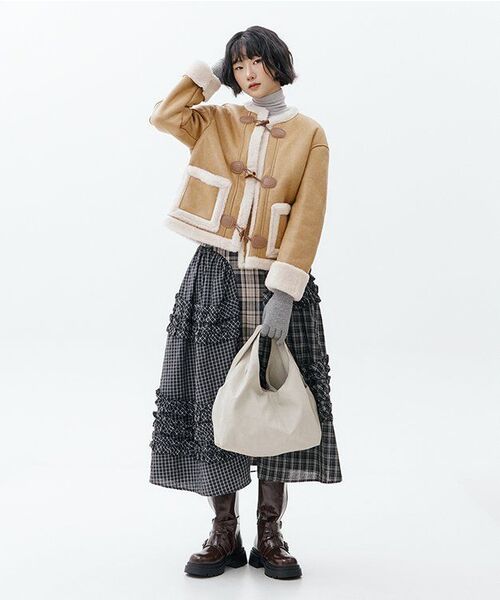 AOPT(アオプト)の「UNBALANCE FRILL MAXI SKIRT - CHECK(スカート・レディース・その他・SMALL/MEDIUM)」の8枚目の写真