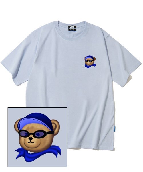 TRIPSHION(トリップション)の「サングラスベアロゴTシャツ - パープル(Tシャツ/カットソー・メンズ・その他・LARGE/MEDIUM/X-LARGE)」の1枚目の写真