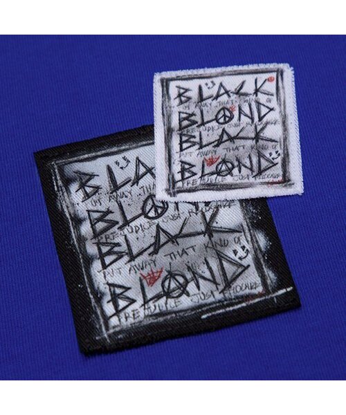 BLACK BLOND(ブラック ブロンド)の「ビビディディスオーダーパッチTシャツ(ブルー)(Tシャツ/カットソー・レディース・その他・X-LARGE/XX-LARGE/XXX-LARGE/LARGE/MEDIUM)」の3枚目の写真
