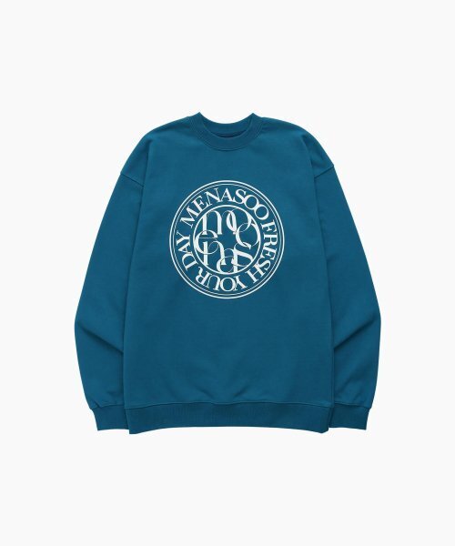 MENASOO(ミナス)の「UNISEX_CIRCLE LOGO SWEATSHIRT_BLUE(スウェット・レディース・ブルー・F)」の5枚目の写真