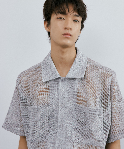 ENDOOR(エンドア)の「Needle crochet 1/2 shirt (gray bokashi)(シャツ/ブラウス・メンズ・その他・1/2)」の4枚目の写真