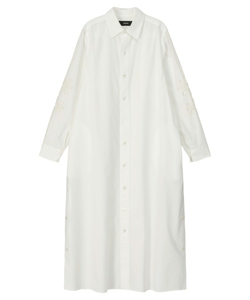 ZUCCa(ズッカ)の「CORD EMBROIDERY SHIRT / S(ワンピース・レディース・ブラック/ホワイト/オレンジ・M size)」の8枚目の写真