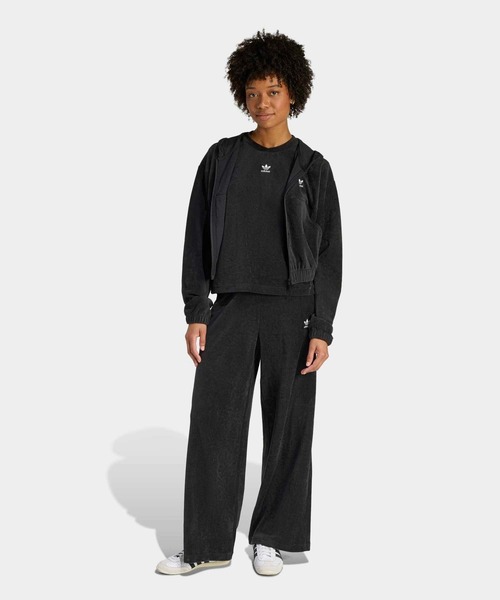 adidas(アディダス)の「エッセンシャルズ シェニール トラックトップ / ジャージ / アディダスオリジナルス adidas Originals(パーカー・レディース・ブラック・MEDIUM/SMALL/X-SMALL/XX-LARGE/LARGE/X-LARGE)」の6枚目の写真
