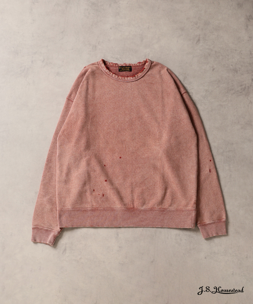 JOURNAL STANDARD J.S HOMESTEAD（ジャーナルスタンダードホームステッド）の「J.S.Homestead / パシフィック 裏毛 ダメージ スウェット（スウェット・メンズ・ライトグレー/Red/ライトブルー/ブラック・X-LARGE/LARGE/MEDIUM）」の4枚目の写真