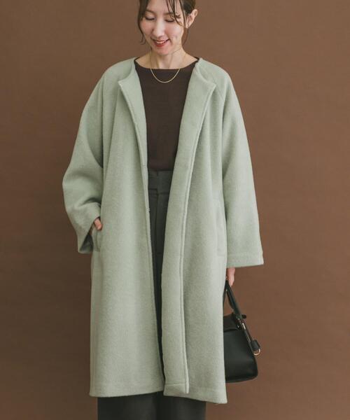 ITEMS URBANRESEARCH(アイテムズ アーバンリサーチ)の「シャーベットカラーコート(その他アウター・レディース・ホワイト系その他/ミント/ブラウン系その他・FREE)」の3枚目の写真