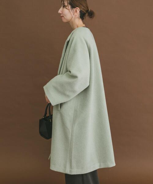 ITEMS URBANRESEARCH(アイテムズ アーバンリサーチ)の「シャーベットカラーコート(その他アウター・レディース・ホワイト系その他/ミント/ブラウン系その他・FREE)」の5枚目の写真